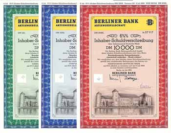 Berliner Bank AG (3 Stücke)