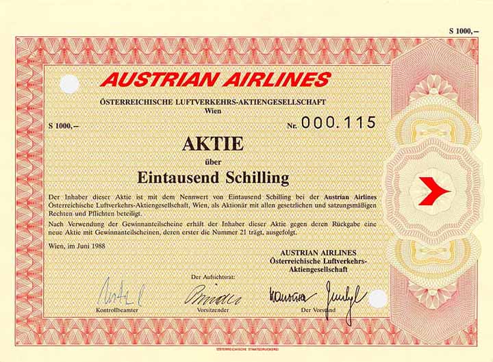 AUSTRIAN AIRLINES Österreichische Luftverkehrs-AG