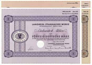 Langbein-Pfanhauser Werke AG (4 Stücke)