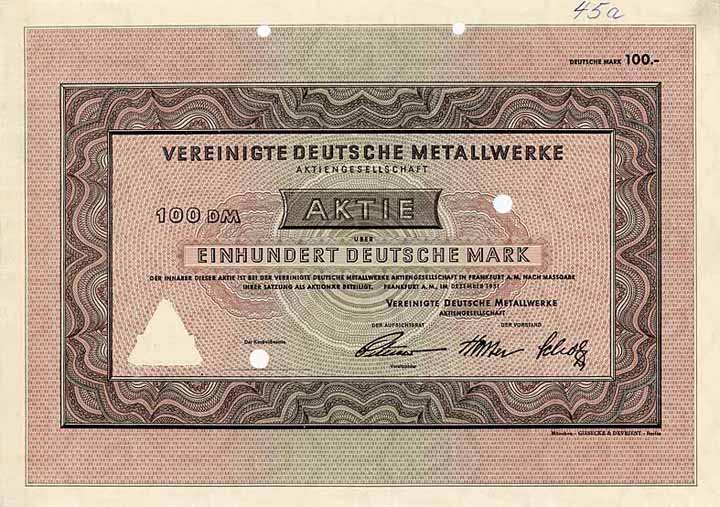 Vereinigte Deutsche Metallwerke AG