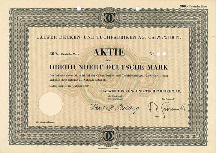 Calwer Decken- und Tuchfabriken AG