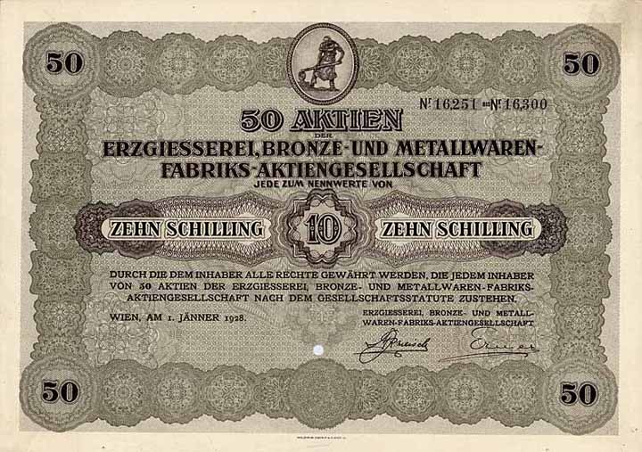 Erzgiesserei, Bronze- und Metallwaren-Fabriks-AG