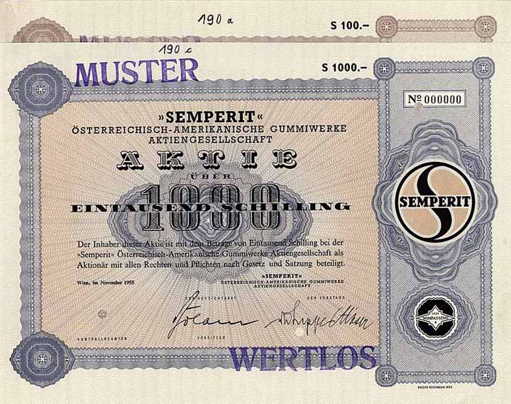 SEMPERIT Österreichisch-Amerikanische Gummiwerke AG (2 Stücke)