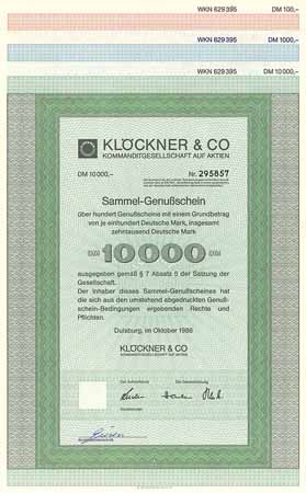 Klöckner & Co KGaA (3 Stücke)