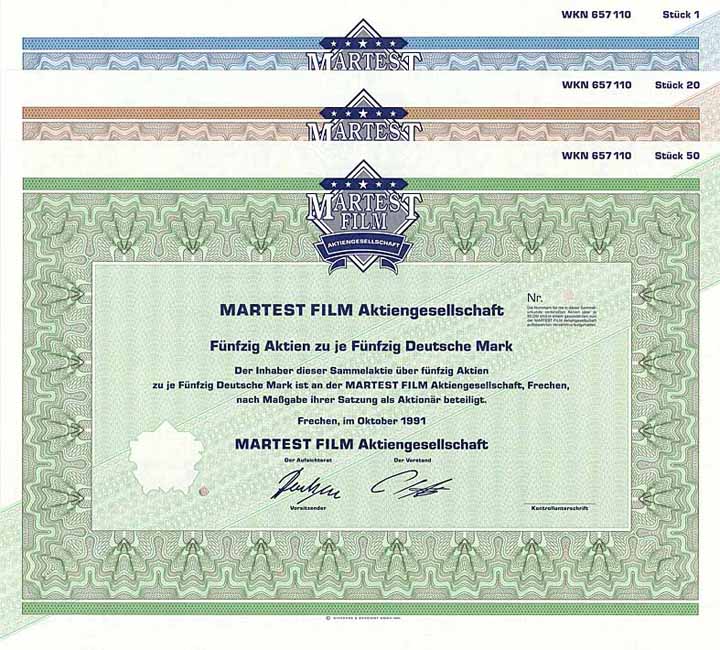 MARTEST FILM AG (3 Stücke)
