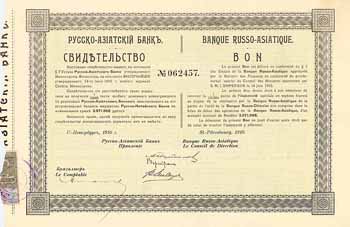 Banque Russo-Asiatique (Russisch-Asiatische Bank)