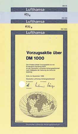 Deutsche Lufthansa AG (3 Stücke)