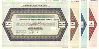 Deutscher Investment-Trust Gesellschaft für Wertpapieranlagen m.b.H. (4 Stücke)