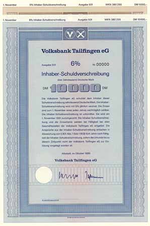 Volksbank Tailfingen eG (2 Stücke)