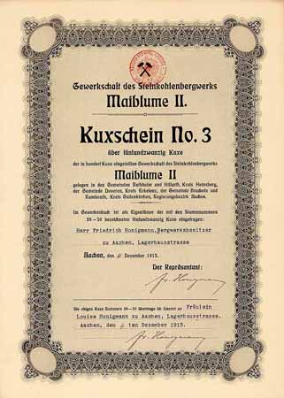 Gewerkschaft des Steinkohlenbergwerks Maiblume II.