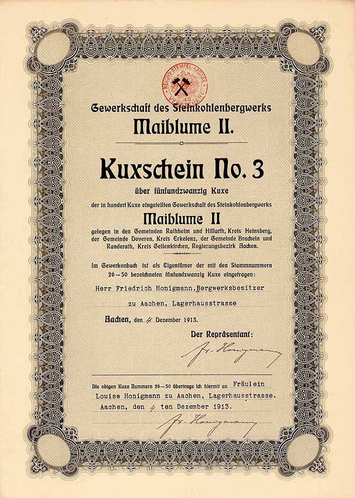 Gewerkschaft des Steinkohlenbergwerks Maiblume II.
