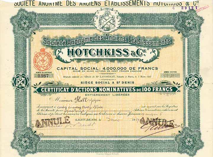 S.A. des Anciens Etablissements HOTCHKISS & Cie.