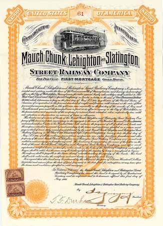 Mauch Chunk, Lehighton & Slatington Street Railway