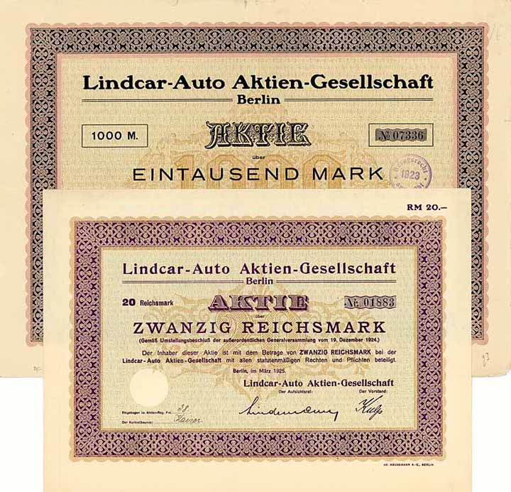 Lindcar-Auto AG (2 Stücke)