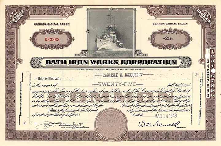 Bath Iron Works Corp.