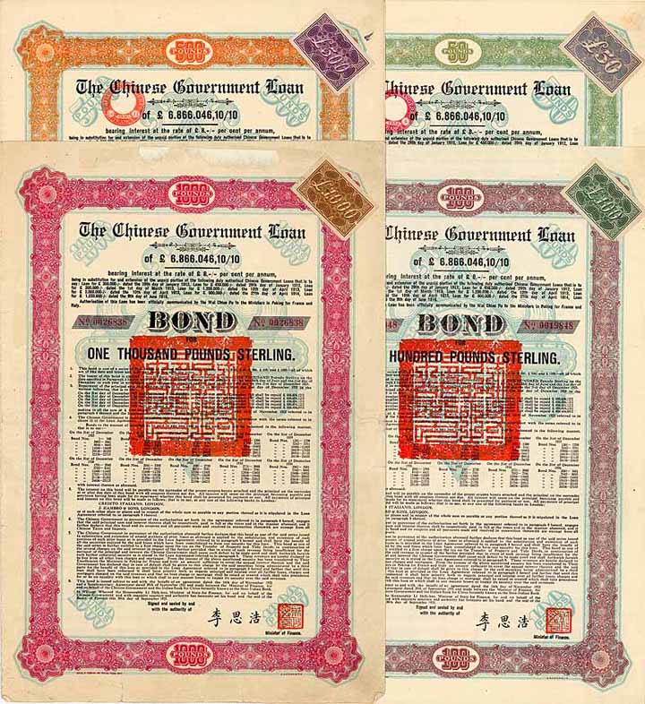 Chinese Government Loan (Skoda Loan II) (7 Stücke)