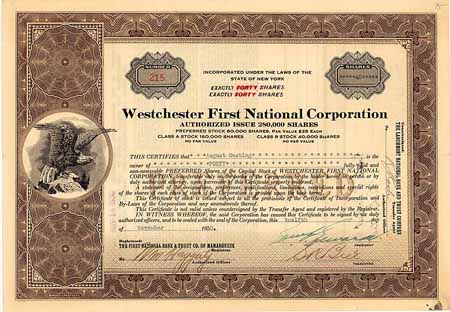 Westchester First National Corp.
