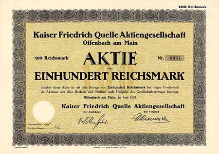 Kaiser Friedrich Quelle AG