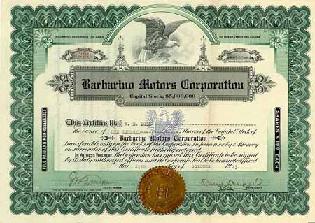 Barbarino Motors Corp.