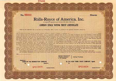Rolls-Royce of America, Inc.