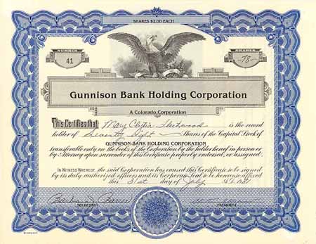 Gunnison Bank Holding Corp.