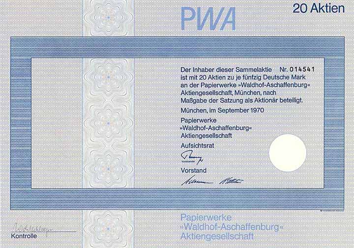 PWA Papierwerke Waldhof-Aschaffenburg AG