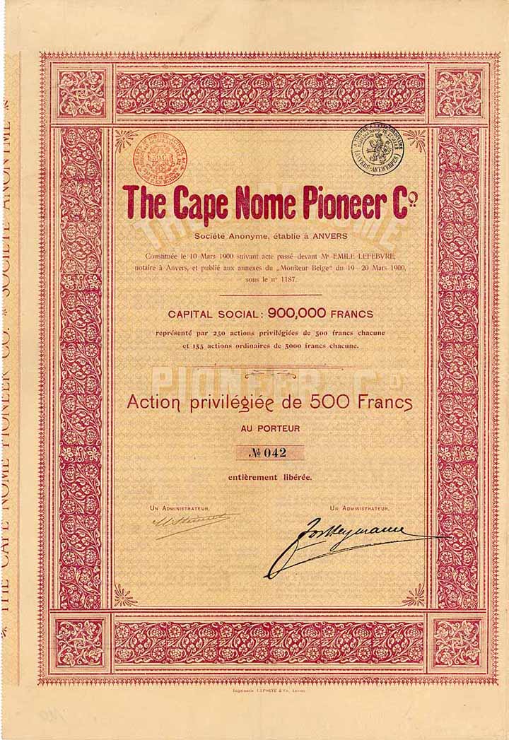 Cape Nome Pioneer Co. S.A.