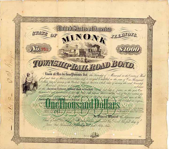 Minonk Township Rail Road Bond