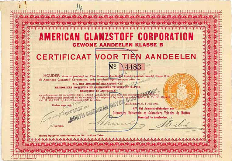 American Glanzstoff Corp.
