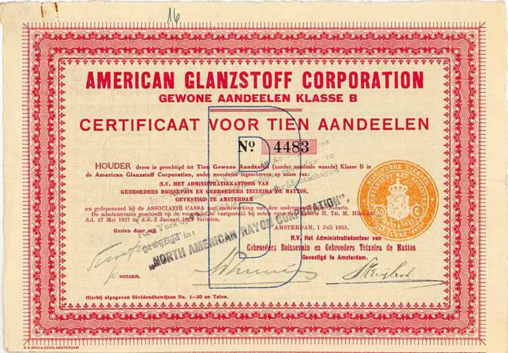 American Glanzstoff Corp.