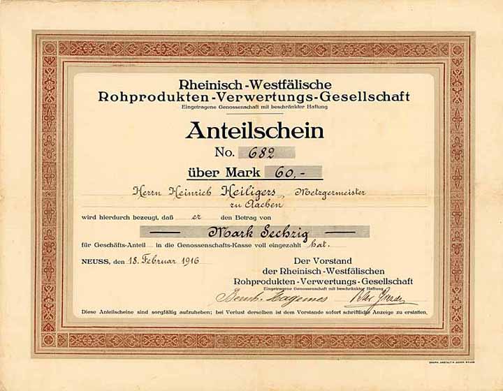 Rheinisch-Westfälische Rohprodukte-Verwertungs-Gesellschaft EGmbH