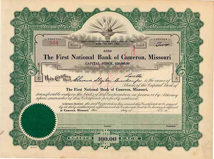 First National Bank of Cameron