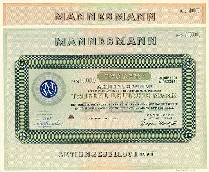 Mannesmann AG - Konvolut (2 Stücke)