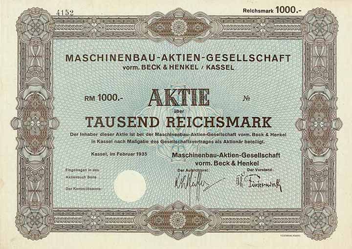 Maschinenbau-AG vorm. Beck & Henkel