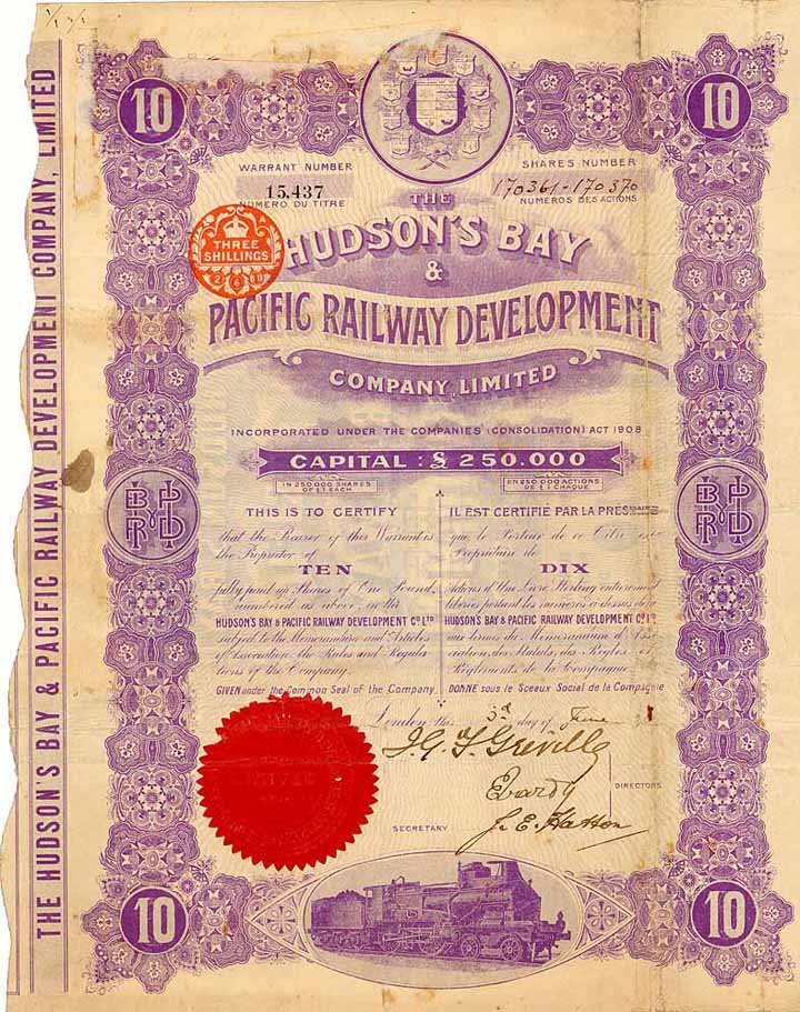 Hudson's Bay & Pacific Railway Development Co. Ltd.