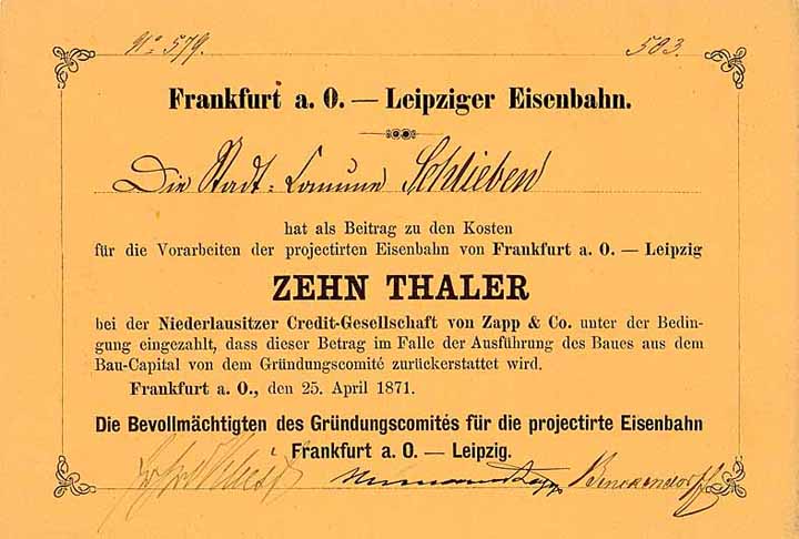 Frankfurt a.d.O. - Leipziger Eisenbahn