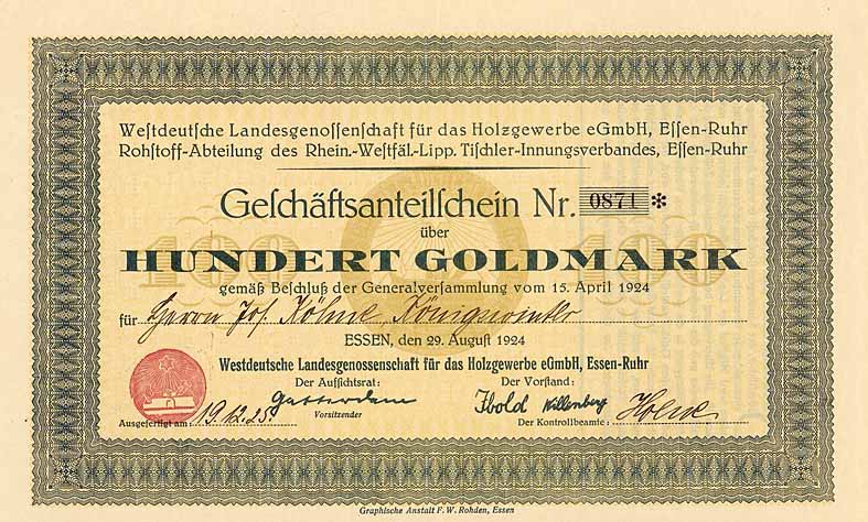 Westdeutsche Landesgenossenschaft für das Holzgewerbe eGmbH