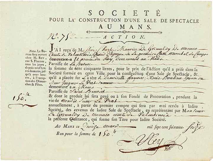 Soc. pour la Construction d‘une Sale de Spectacle au Mans