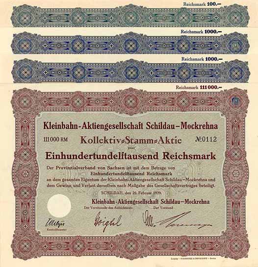 Kleinbahn-AG Schildau-Mockrehna (4 Stücke)