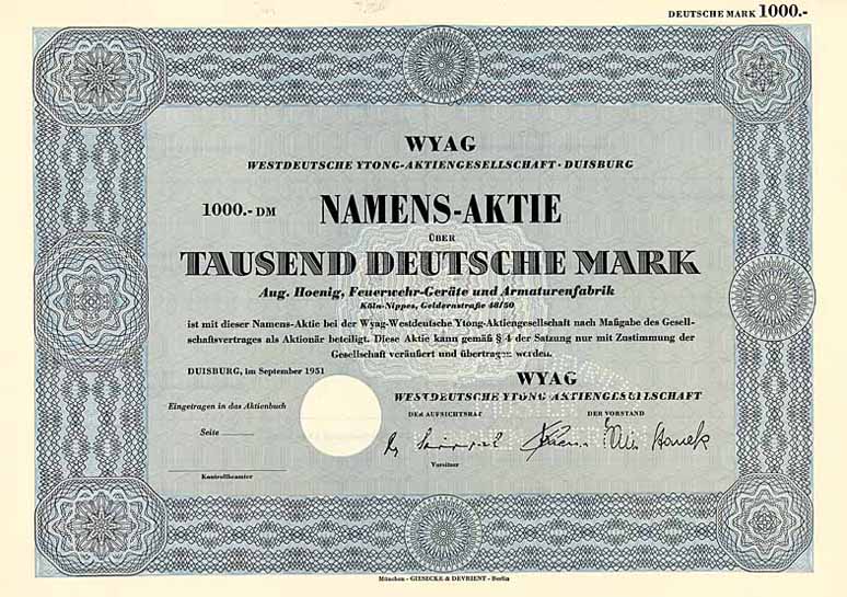 WYAG Westdeutsche Ytong-AG