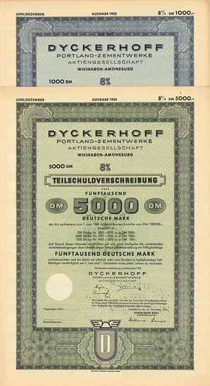Dyckerhoff Portland-Zementwerke AG (2 Stücke)