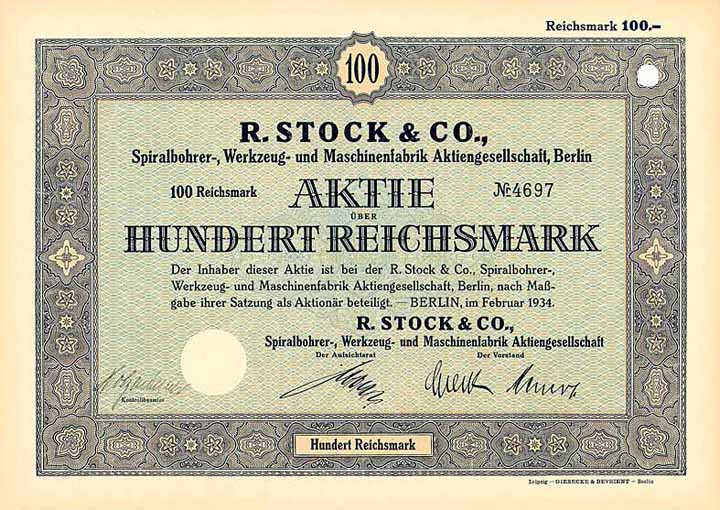 R. Stock & Co. Spiralbohrer-, Werkzeug- und Maschinenfabrik AG