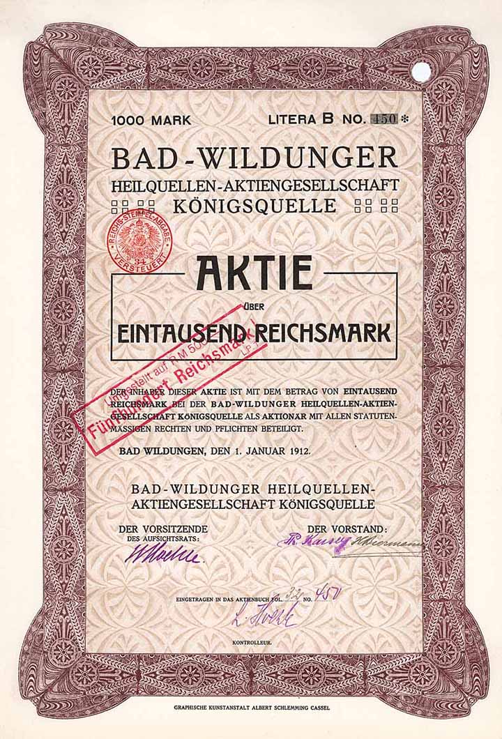 Bad-Wildunger Heilquellen-AG Königsquelle