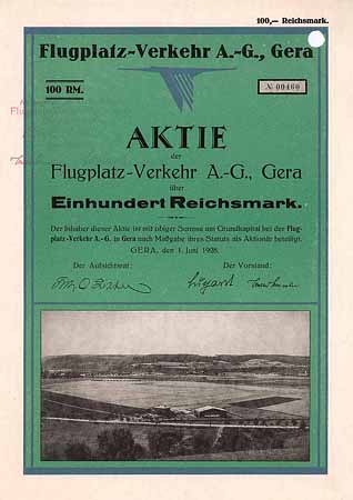 Flugplatz-Verkehr AG (Datum überstempelt: 10.4.1929)