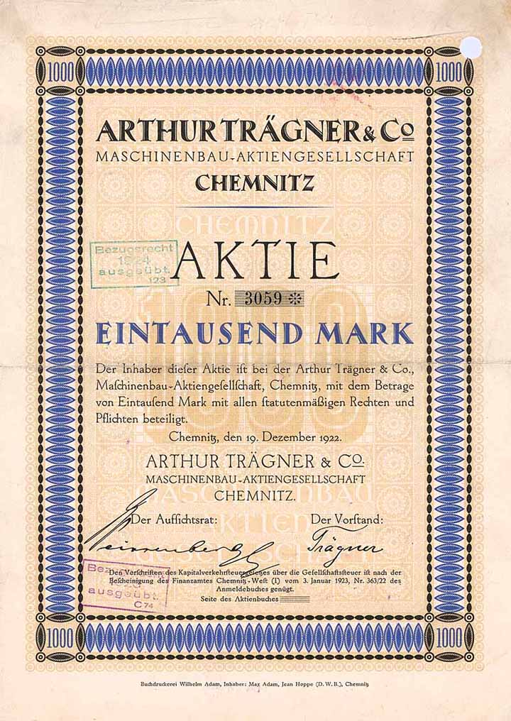 Arthur Trägner & Co. Maschinenbau-AG