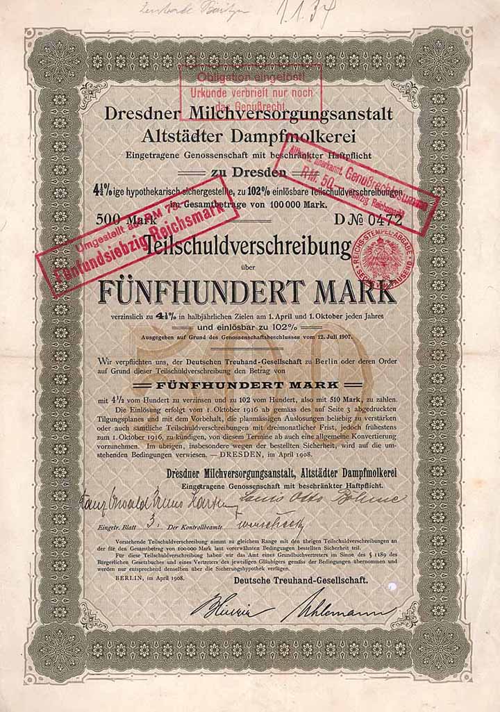 Dresdner Milchversorgungsanstalt Altstädter Dampfmolkerei eGmbH