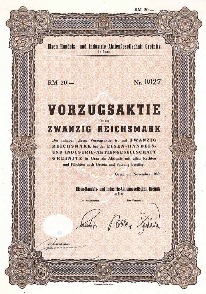 Eisen-Handels- und Industrie-AG Greinitz