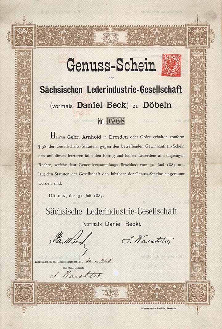 Sächsische Lederindustrie-Gesellschaft (vormals Daniel Beck)