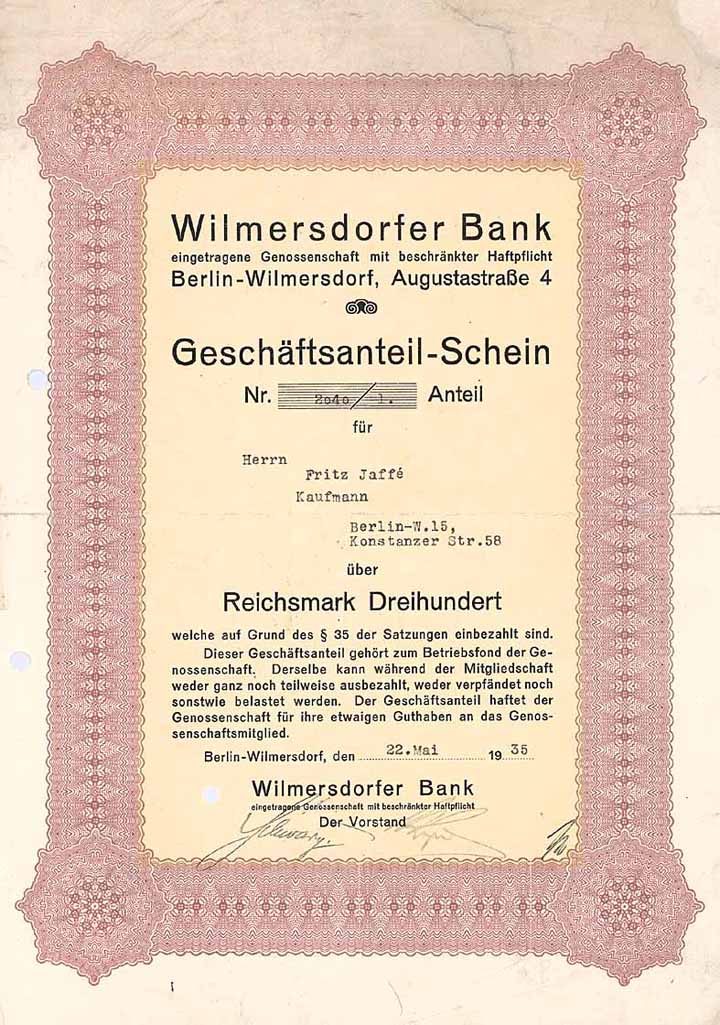 Wilmersdorfer Bank eGmbH