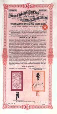 Chinese Imperial Railway Gold Loan (Shanghai-Nanking Railway) III